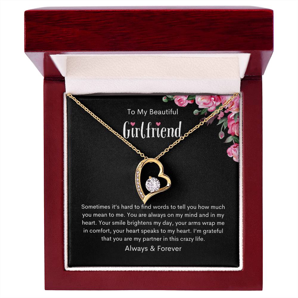 To My Beautiful Girlfriend | You're always on my mind - Forever Love Necklace