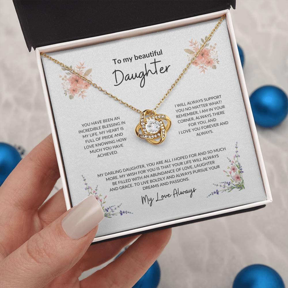 To My Daughter | You Have Been A Blessing - Love Knot Necklace