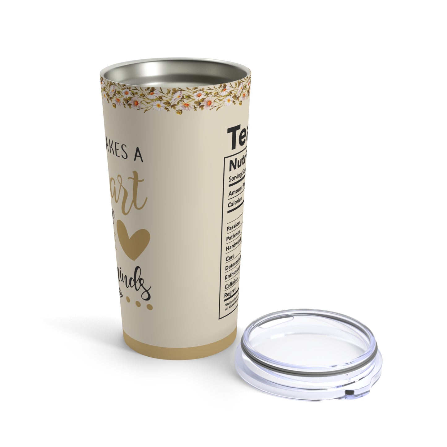 It Takes A Big Heart To Shape Little Minds, Teacher Appreciation Gift, Teacher Tumbler 20oz