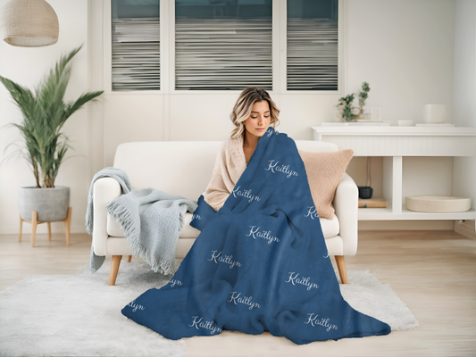 Personalized Custom Blanket, Name Blanket, Adult Blanket, Kids Blanket, Baby Blanket, Custom Gift, 3 sizes Plush Fleece