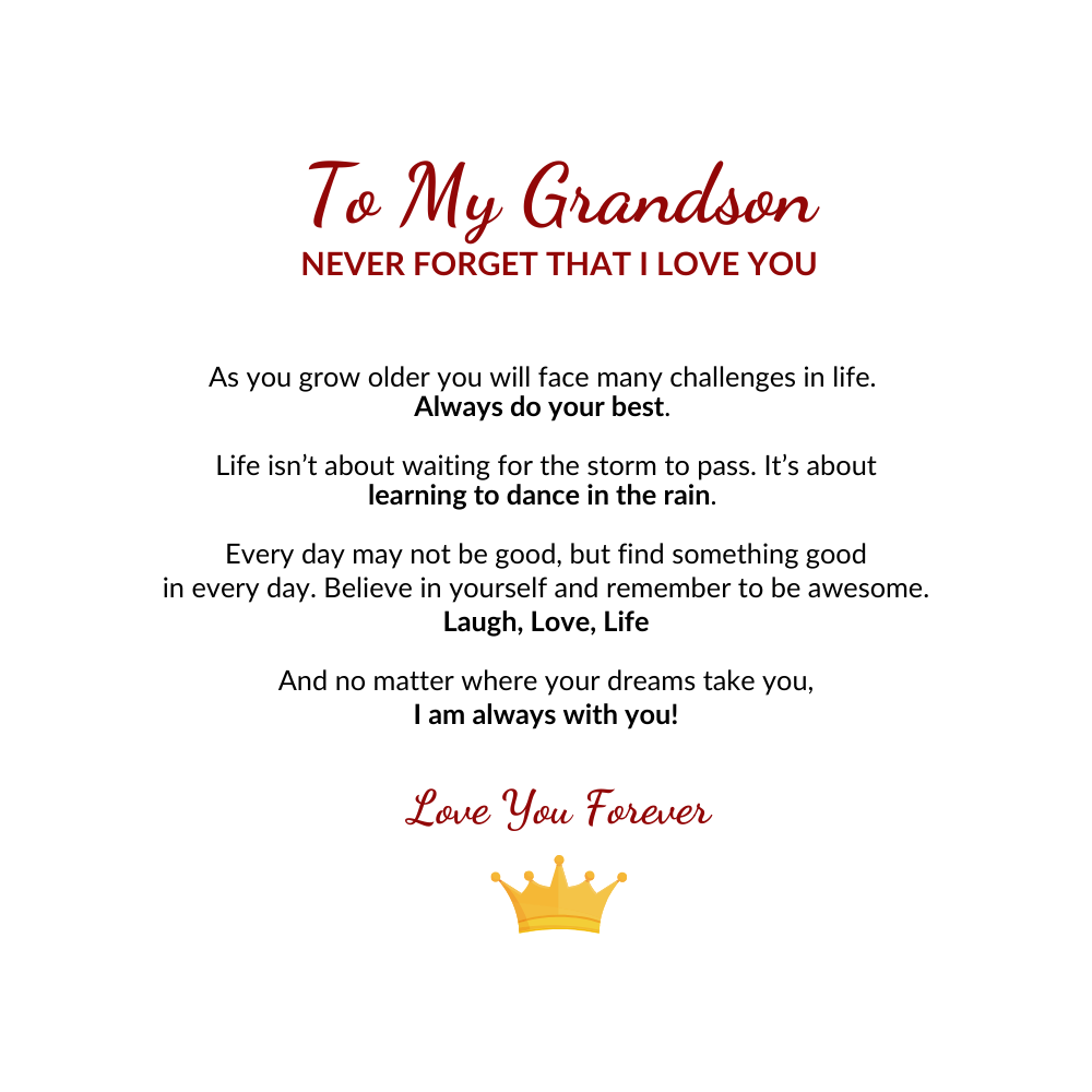 To My Grandson | Do Your Best (Love You Forever Bracelet)