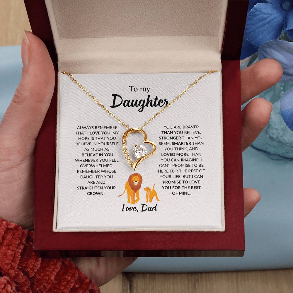 To My Daughter | Always Remember That I Love You - Forever Love Necklace