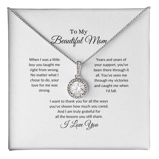To My Beautiful Mom | When I Was a Little Boy - Eternal Hope Necklace