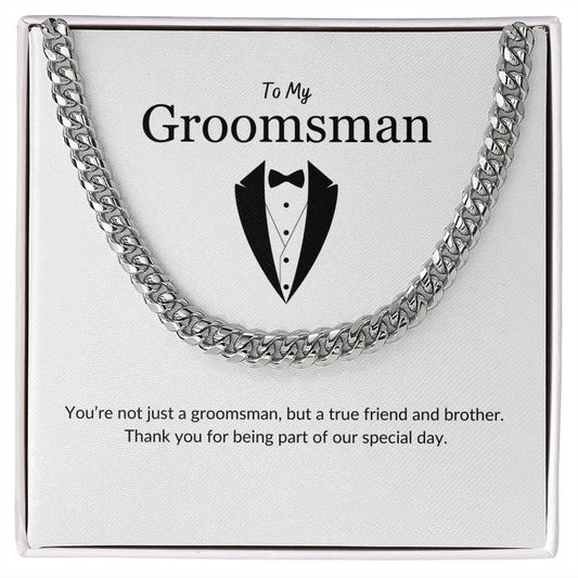 Groomsman - Men's Cuban Chain Necklace