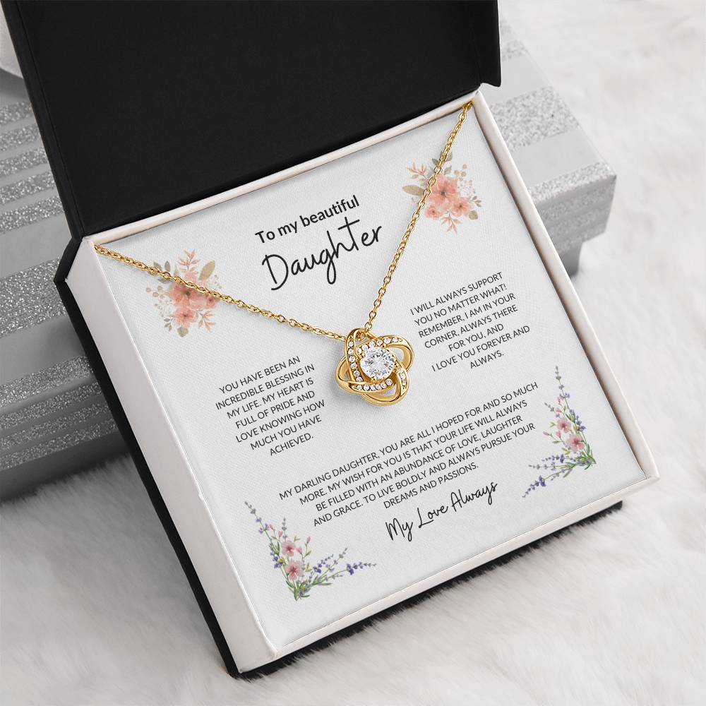 To My Daughter | You Have Been A Blessing - Love Knot Necklace