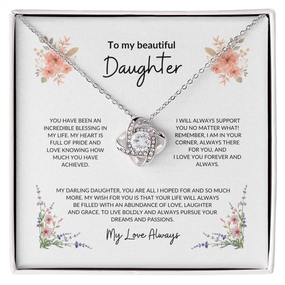 To My Daughter | You Have Been A Blessing - Love Knot Necklace