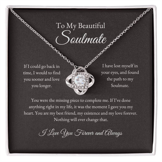 To My Beautiful Soulmate | Back In Time - Love Knot Necklace