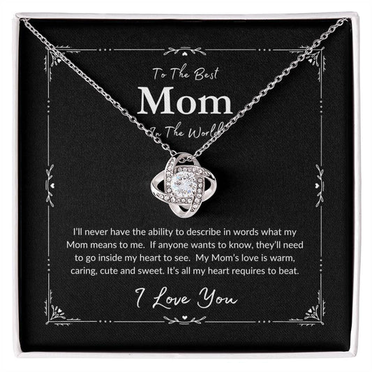To The Best Mom | Love Knot Necklace