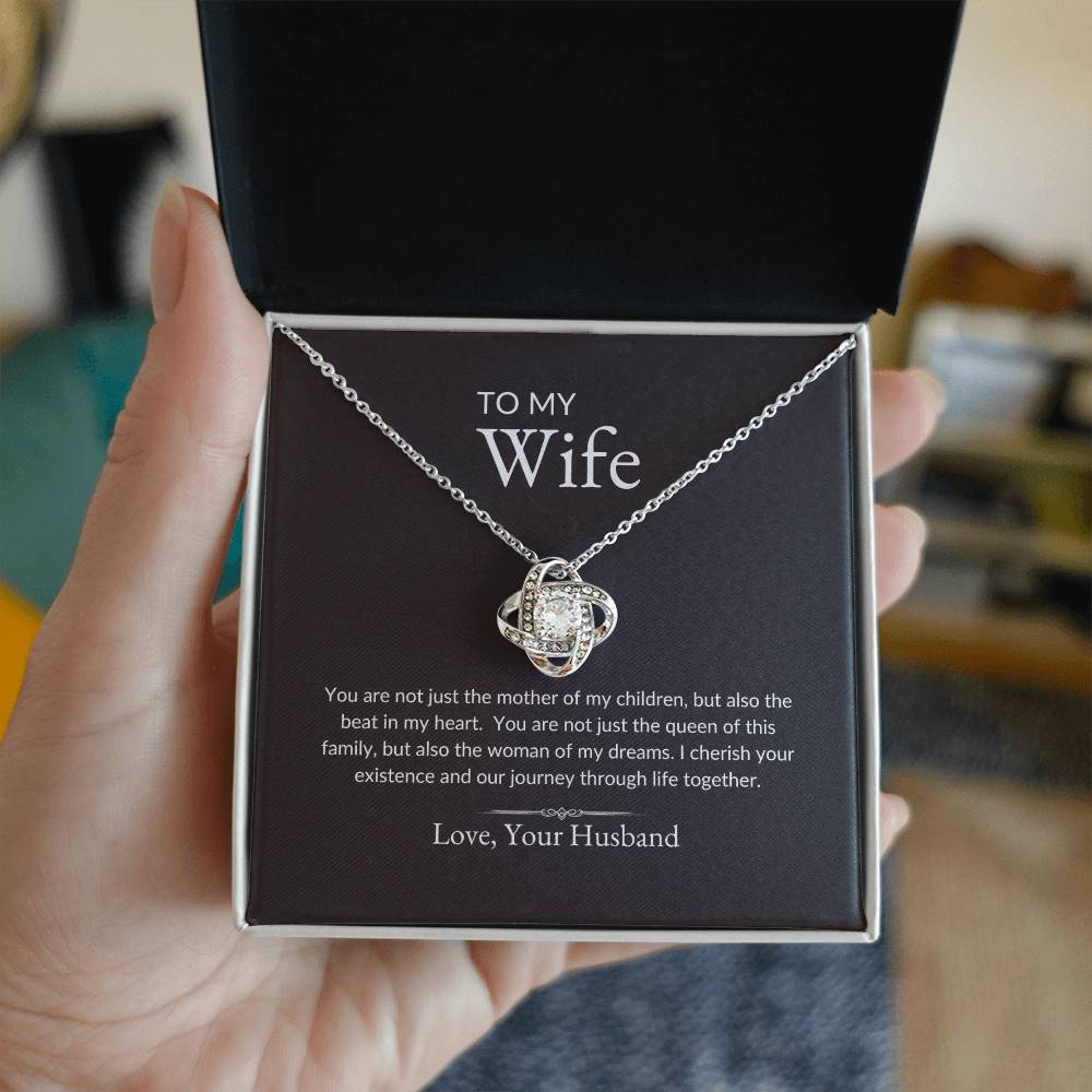 To My Wife | Mother of My Children - Love Knot Necklace