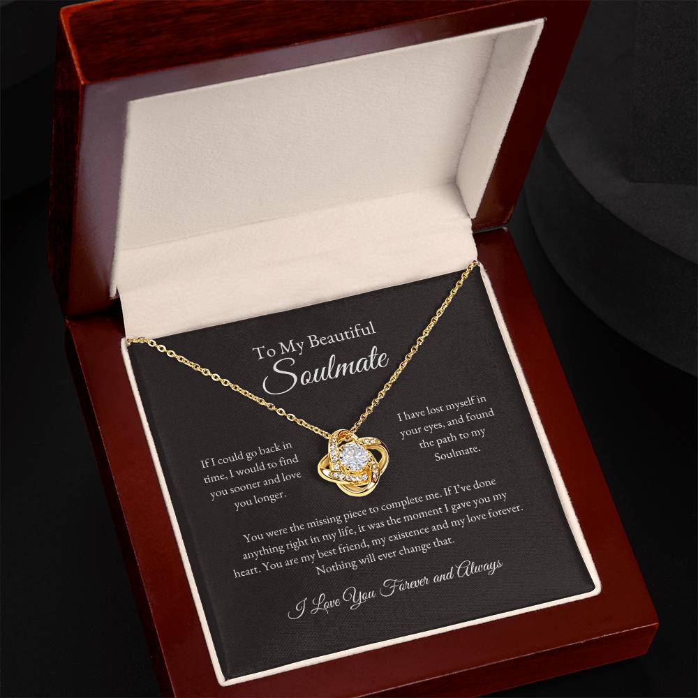 To My Beautiful Soulmate | Back In Time - Love Knot Necklace