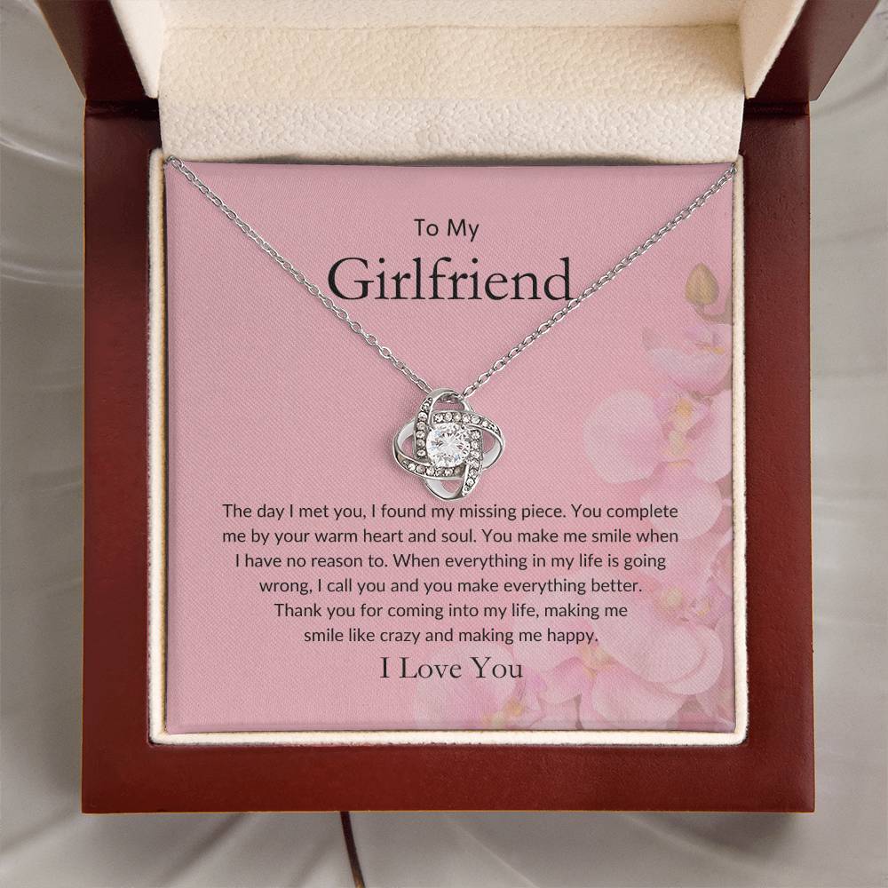 To My Girlfriend | The Day I Met You - Love Knot Necklace