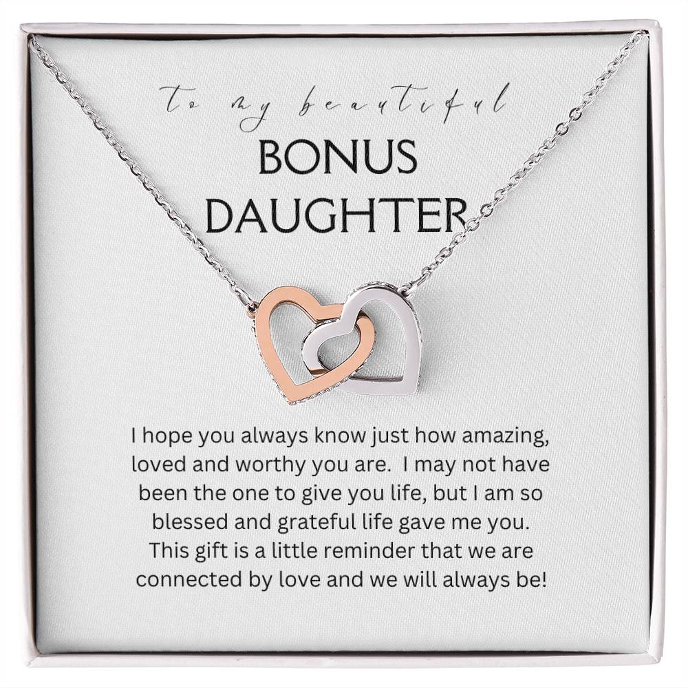 Bonus Daughter | We are Connected - Interlocking Hearts Necklace