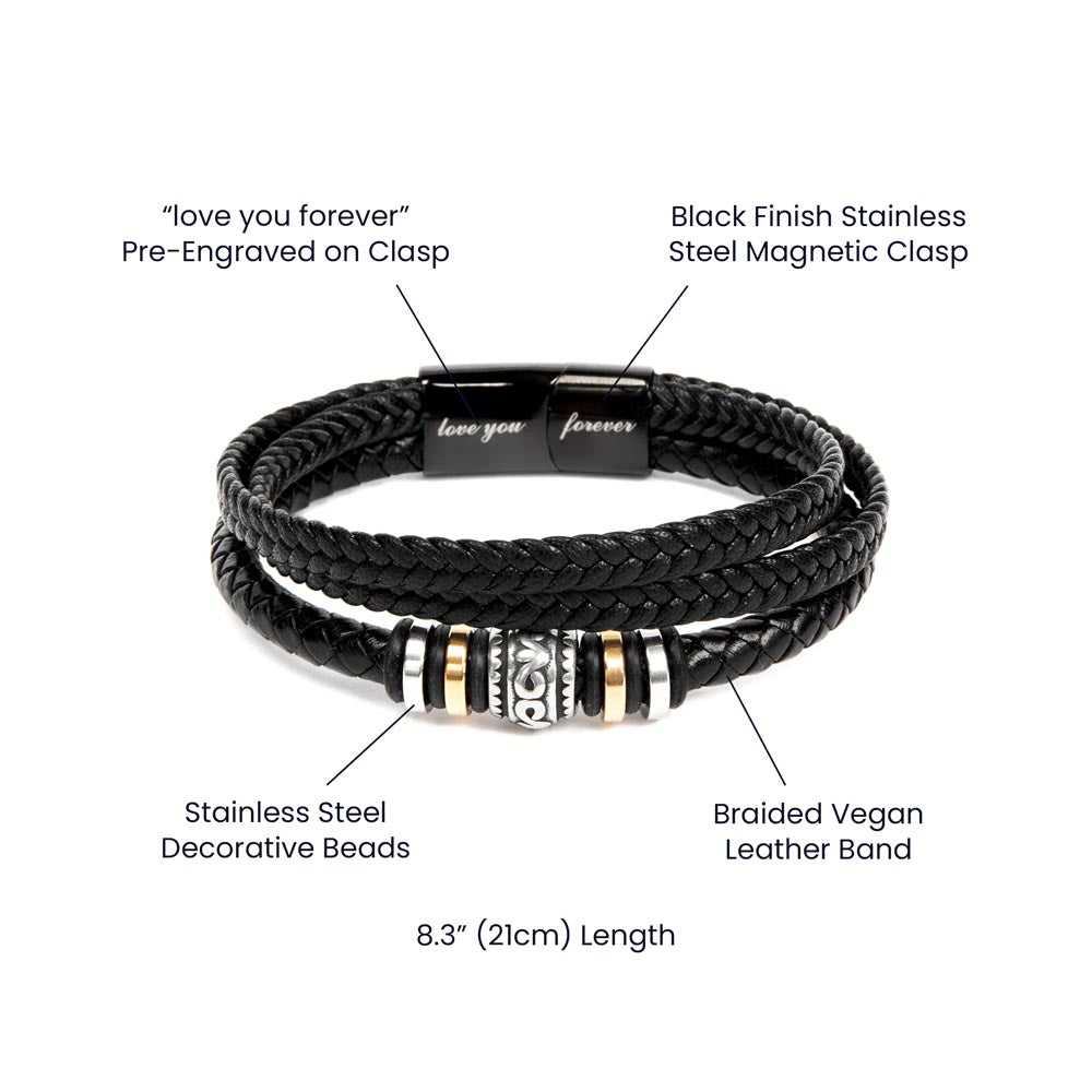 To My Husband | Never Forget That I Love You - Love You Forever Bracelet