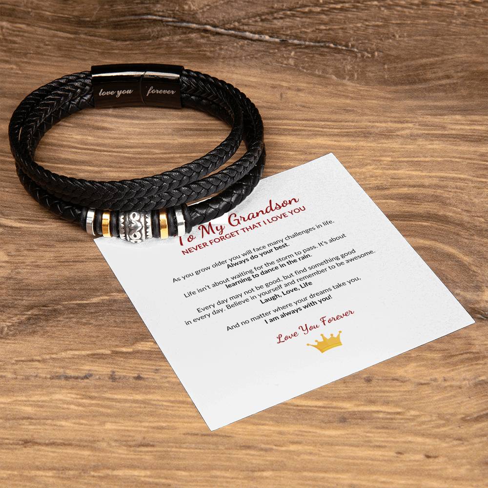 To My Grandson | Do Your Best (Love You Forever Bracelet)