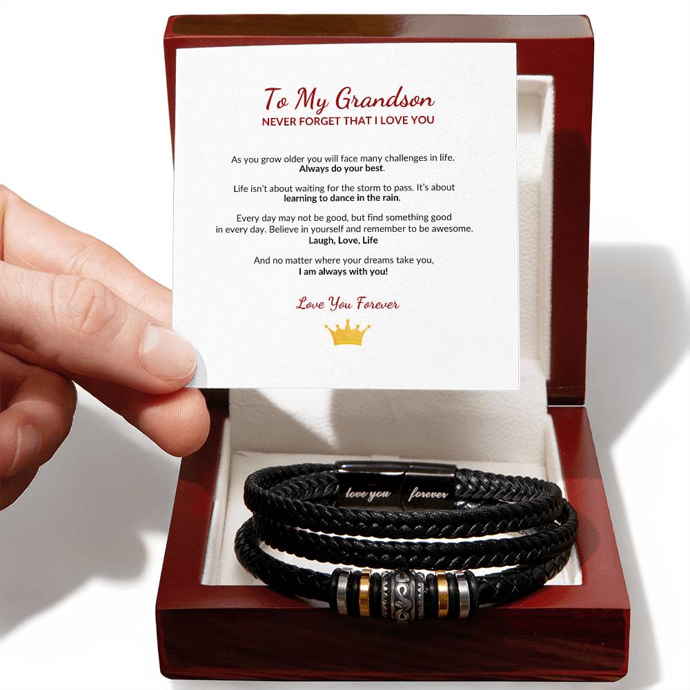To My Grandson | Do Your Best (Love You Forever Bracelet)