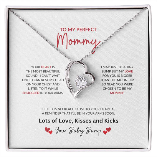 To My Perfect Mommy | Your Heart Is The Most Beautiful - Forever Love Necklace