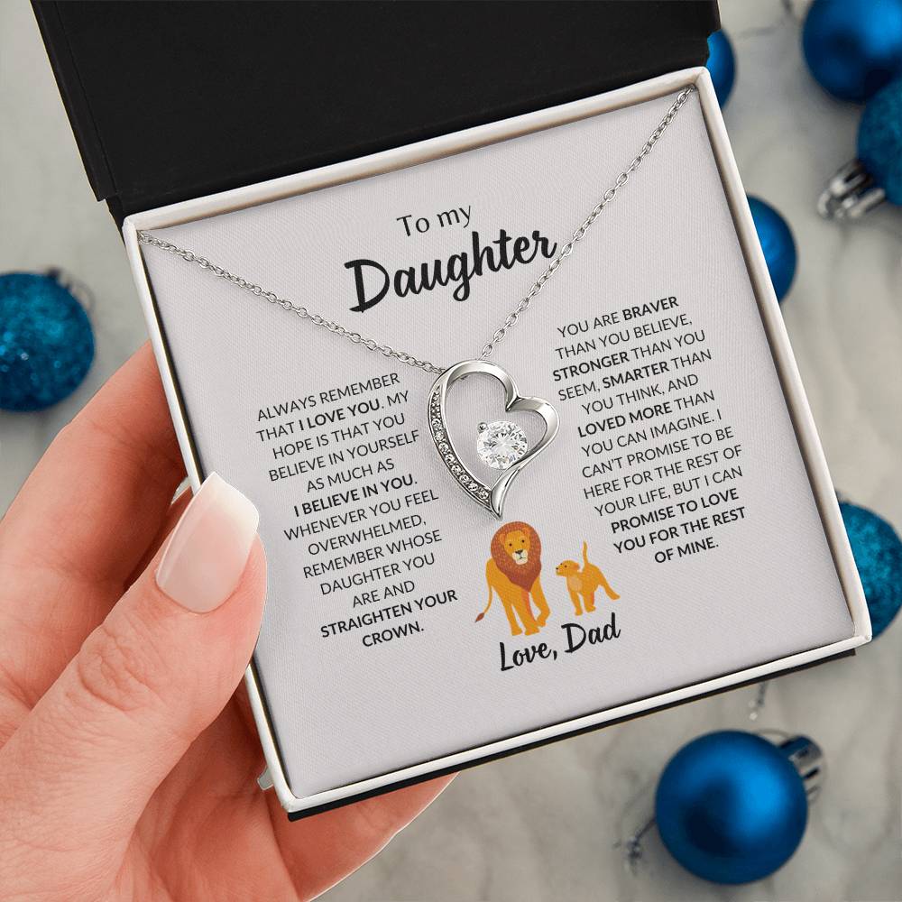 To My Daughter | Always Remember That I Love You - Forever Love Necklace