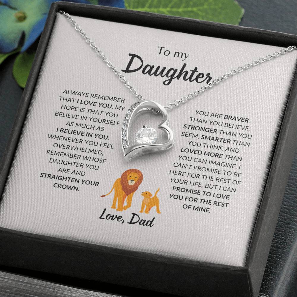 To My Daughter | Always Remember That I Love You - Forever Love Necklace