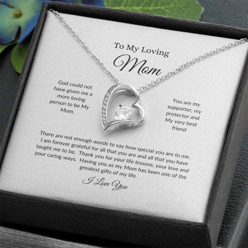 To My Loving Mom | There Are Not Enough Words - Forever Love Necklace
