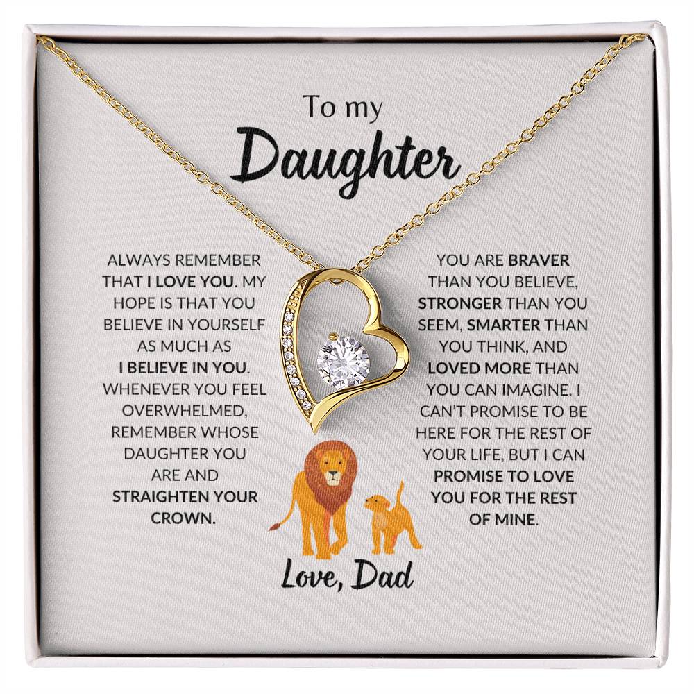 To My Daughter | Always Remember That I Love You - Forever Love Necklace