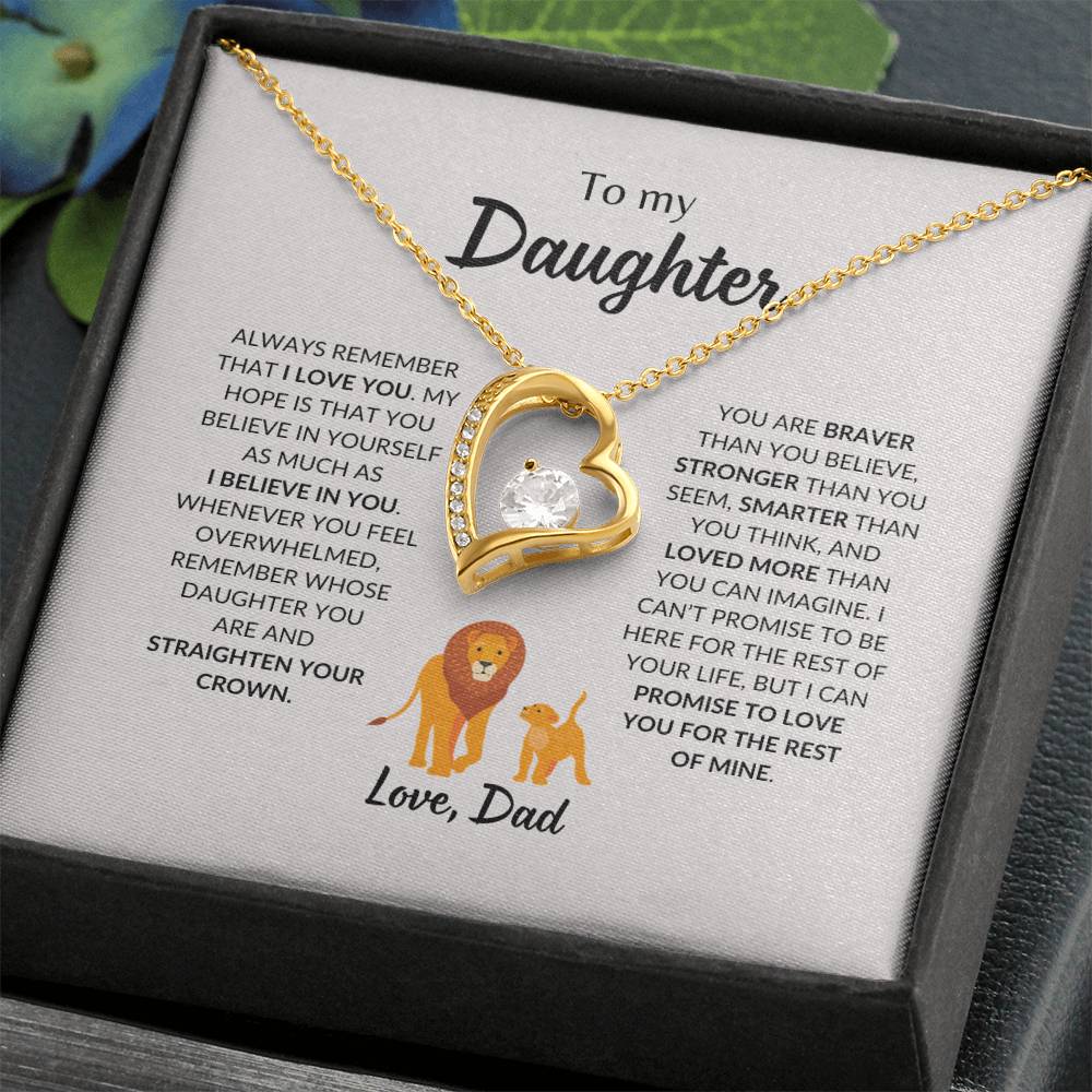 To My Daughter | Always Remember That I Love You - Forever Love Necklace
